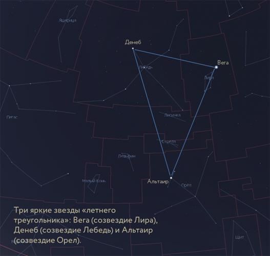 Найдите на изображении следующие созвездия орел лира лебедь